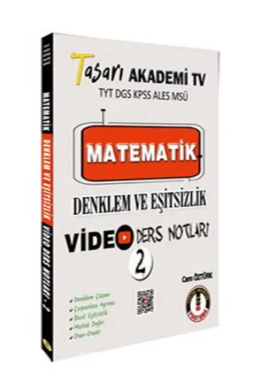 Tasarı TYT DGS KPSS ALES MSÜ Matematik Denklem Eşitsizlik Video Ders Notları Tasarı TYT DGS KPSS ALES MSÜ Matematik Denklem Eşitsizlik Video Ders Notları