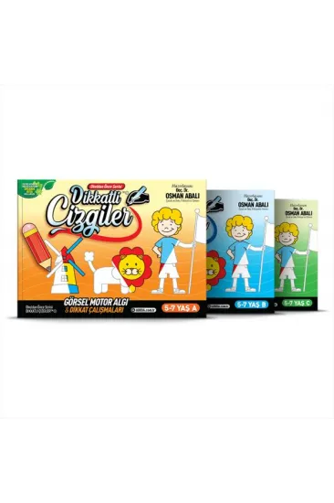 Dikkatli Çizgiler - 5-7 Yaş - (3 Kitap SET) Dikkatli Çizgiler - 5-7 Yaş - (3 Kitap SET)