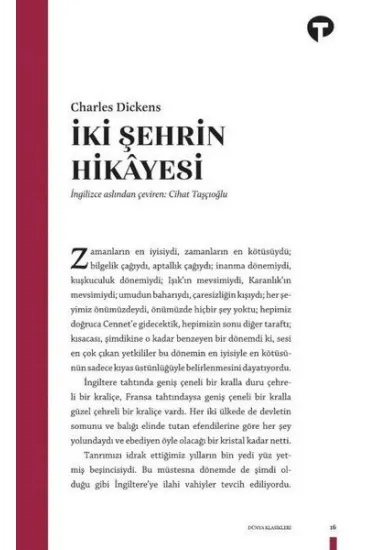 İki Şehrin Hikayesi İki Şehrin Hikayesi