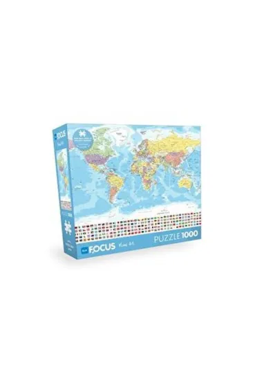 Blue Focus 1000 Parça - World Map (dünya Haritası) Blue Focus 1000 Parça - World Map (dünya Haritası)