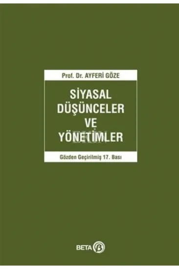 Siyasal Düşünceler ve Yönetimler Siyasal Düşünceler ve Yönetimler