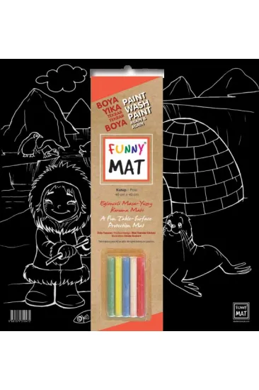 Funny Mat Black Kutup (Tebeşirli) Funny Mat Black Kutup (Tebeşirli)