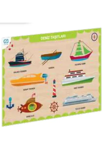 Ahşap Deniz Taşıtları Eğitici Set Ahşap Deniz Taşıtları Eğitici Set
