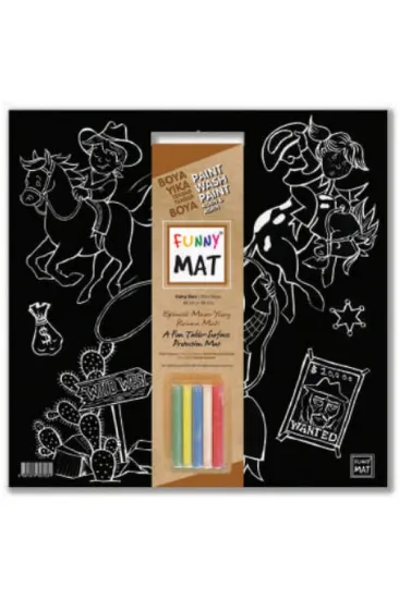 Funny Mat - Vahşi Batı 40x40cm Funny Mat - Vahşi Batı 40x40cm