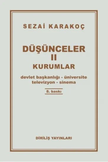 Düşünceler 2 - Kurumlar Düşünceler 2 - Kurumlar