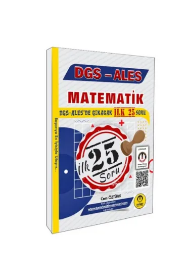 Tasarı Yayınları DGS ALES Matematik İlk 25 Çıkacak Soru Çözümlü Tasarı Yayınları DGS ALES Matematik İlk 25 Çıkacak Soru Çözümlü