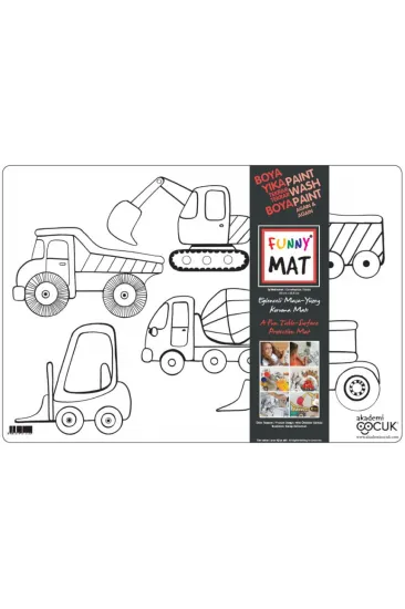 Funny Mat - İş Makineleri - 33,5x48cm Funny Mat - İş Makineleri - 33,5x48cm