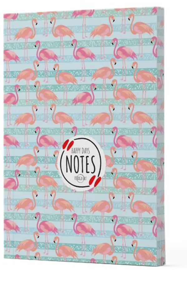 Flamingo 1 - Yan Baskılı Çizgili Defter Flamingo 1 - Yan Baskılı Çizgili Defter