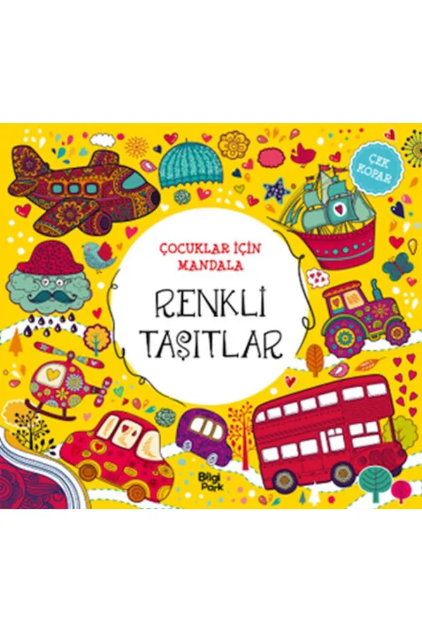 Çocuklar İçin Mandala - Renkli Taşıtlar Çocuklar İçin Mandala - Renkli Taşıtlar