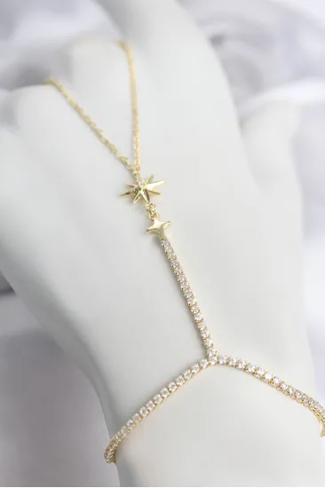 Gold Renk Pirinç Zirkon Taşlı Kutup Yıldızı Model Şahmeran Gold Renk Pirinç Zirkon Taşlı Kutup Yıldızı Model Şahmeran