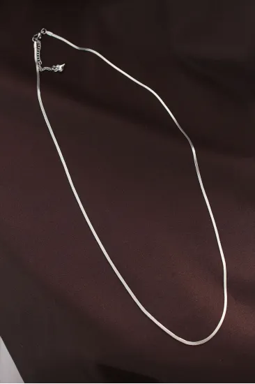 Çelik Gümüş Renk 60 cm İnce İtalyan Zincir Kolye Çelik Gümüş Renk 60 cm İnce İtalyan Zincir Kolye