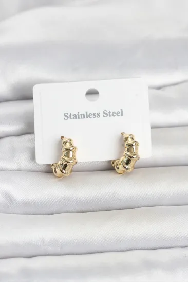 316L Çelik Gold Renk Halka Model Kadın Küpe 316L Çelik Gold Renk Halka Model Kadın Küpe