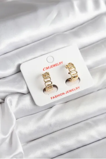 14K Gold Renk Kaplama Samanyolu Model CM Kadın Küpe