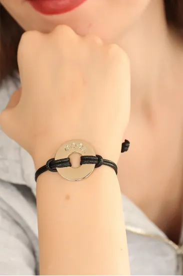 COOL (Havalı) Siyah Deri İpli Unisex Mood Bileklik COOL (Havalı) Siyah Deri İpli Unisex Mood Bileklik