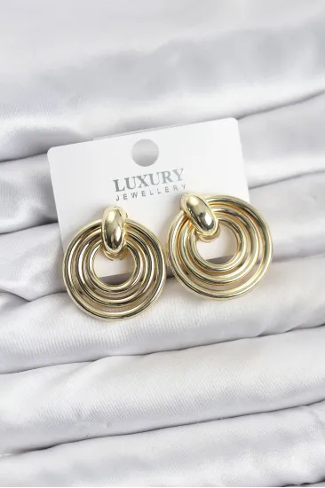 Gold Renk Pirinç Vintage Kadın Küpe Gold Renk Pirinç Vintage Kadın Küpe
