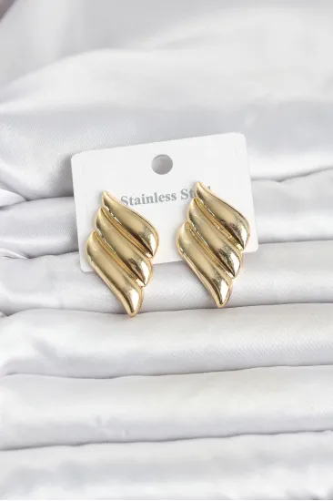 316L Çelik Gold Renk Motif Model Kadın Küpe 316L Çelik Gold Renk Motif Model Kadın Küpe