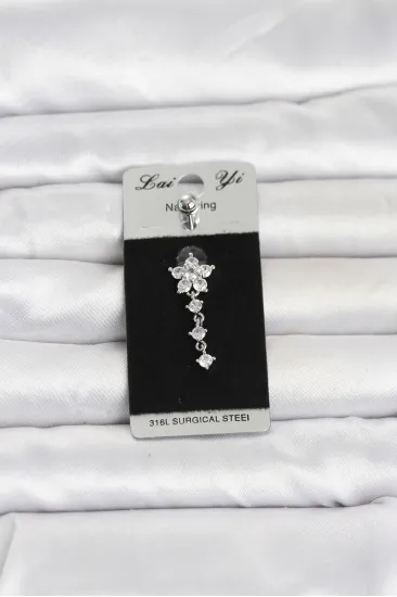 316L Cerrahi Çelik Sallantılı Çiçek Model Göbek Piercing 316L Cerrahi Çelik Sallantılı Çiçek Model Göbek Piercing