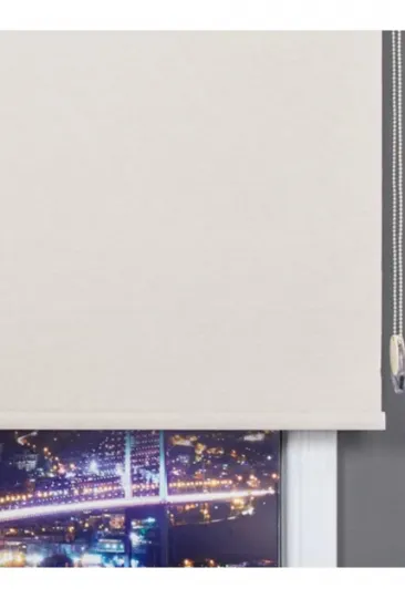 Keten Blackout Karartma Stor Güneşlik Perde, Alüminyum Kasalı Yüksek Kaliteli -Krem 192755X/001W Keten Blackout Karartma Stor Güneşlik Perde, Alüminyum Kasalı Yüksek Kaliteli -Krem 192755X/001W