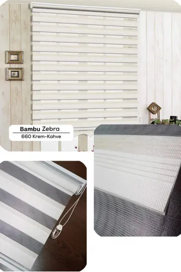 Lux Bambu Keten Plise Renkli Zebra Stor Perde, Alüminyum Kasalı Yüksek Kaliteli - BEJ,KREM PKV/01W Lux Bambu Keten Plise Renkli Zebra Stor Perde, Alüminyum Kasalı Yüksek Kaliteli - BEJ,KREM PKV/01W