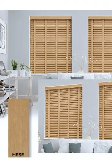 Wooden Blinds %100 Doğal Ahşap Jaluzi Perde 50mm,Alüminyum Kasalı Yüksek Kaliteli - A.Meşe /W13PW Wooden Blinds %100 Doğal Ahşap Jaluzi Perde 50mm,Alüminyum Kasalı Yüksek Kaliteli - A.Meşe /W13PW