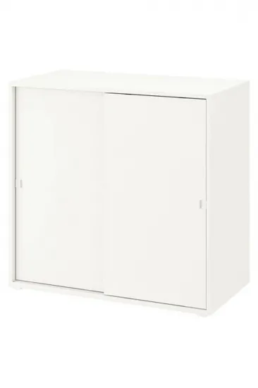 Vıhals Beyaz Renk Sürgü Kapaklı Dolap 95x47x90 Cm Vıhals Beyaz Renk Sürgü Kapaklı Dolap 95x47x90 Cm