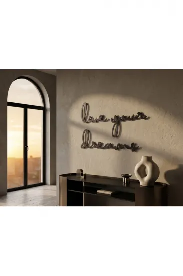 Modern Metal Live Your Dreams Yazılı Duvar Tablosu Motivasyonel Salon Ofis Yatak Odası Duvar Dekoru Modern Metal Live Your Dreams Yazılı Duvar Tablosu Motivasyonel Salon Ofis Yatak Odası Duvar Dekoru