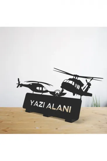 Kişiye Özel Hediyelik İkili Helikopter Tasarımlı Metal Masaüstü İsimlik Ofis Aksesuarı Kişiye Özel Hediyelik İkili Helikopter Tasarımlı Metal Masaüstü İsimlik Ofis Aksesuarı