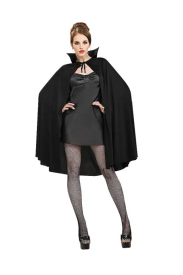 Siyah Renk Yakalı Halloween Pelerini 90 cm (5637) Siyah Renk Yakalı Halloween Pelerini 90 cm (5637)