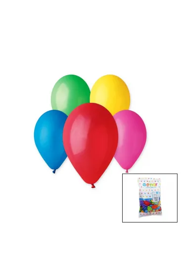 RENKLİ KLASİK BALON 10 İNÇ - 26CM - 100PCS (5637) RENKLİ KLASİK BALON 10 İNÇ - 26CM - 100PCS (5637)