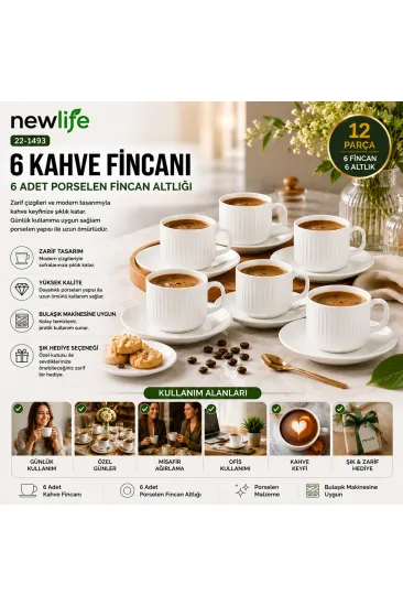 12 PARÇA PORSELEN KAHVE FİNCANI (5637) 12 PARÇA PORSELEN KAHVE FİNCANI (5637)