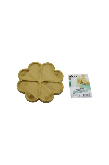 YUVARLAK 4 KALP BÖLMELİ AHŞAP BAMBU SERVİS SUNUM TEPSİ - TAHTASI 21 X 1.4CM (5637) YUVARLAK 4 KALP BÖLMELİ AHŞAP BAMBU SERVİS SUNUM TEPSİ - TAHTASI 21 X 1.4CM (5637)
