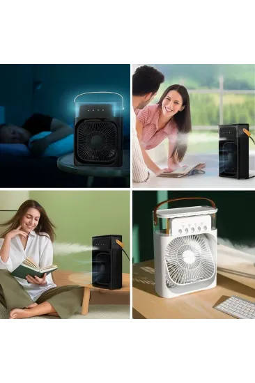 Taşınabilir 3 Farklı Mod Ayarlı 7 Farklı Led Işıklı Sulu Soğutmalı Taşınabilir Masaüstü USB Fan Vantilatör (5637) Taşınabilir 3 Farklı Mod Ayarlı 7 Farklı Led Işıklı Sulu Soğutmalı Taşınabilir Masaüstü USB Fan Vantilatör (5637)