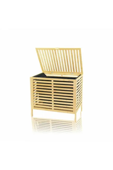 KALIN AHŞAP BAMBU KİRLİ ÇAMAŞIR SEPETİ SİYAH KUMAŞ ÇANTALI SEPET=50X38X55CM (5637) KALIN AHŞAP BAMBU KİRLİ ÇAMAŞIR SEPETİ SİYAH KUMAŞ ÇANTALI SEPET=50X38X55CM (5637)