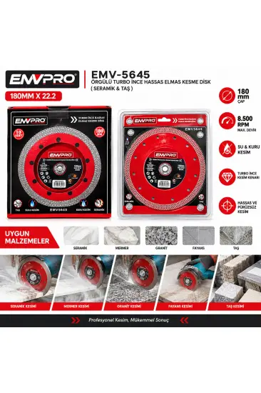 10 ADET ÖRGÜLÜ TURBO İNCE HASSAS ELMAS KESME DİSK SERAMİK - TAŞ 180MMX22.2 MAX 8.500PRM (5637) 10 ADET ÖRGÜLÜ TURBO İNCE HASSAS ELMAS KESME DİSK SERAMİK - TAŞ 180MMX22.2 MAX 8.500PRM (5637)