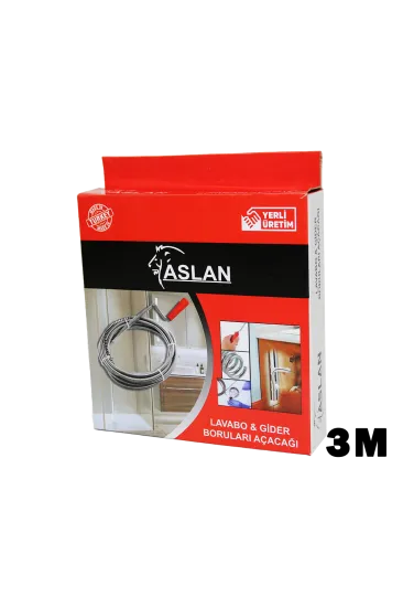 3MT X 6MM SUSTA SPRAL LAVABO - GİDER AÇAR (5637) 3MT X 6MM SUSTA SPRAL LAVABO - GİDER AÇAR (5637)
