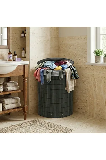 GRİ ÜÇGEN 35X60CM - Y:60CM BAMBU AHŞAP KİRLİ ÇAMAŞIR SEPETİ SEYYAR KAPAKLI KUMAŞ ÇANTALI İP KULPLU (5637) GRİ ÜÇGEN 35X60CM - Y:60CM BAMBU AHŞAP KİRLİ ÇAMAŞIR SEPETİ SEYYAR KAPAKLI KUMAŞ ÇANTALI İP KULPLU (5637)