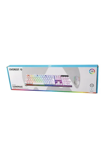 BEYAZ GÖKKUŞAĞI IŞIKLI USB KABLOLU OYUNCU KLAVYE - MOUSE SET (5637) BEYAZ GÖKKUŞAĞI IŞIKLI USB KABLOLU OYUNCU KLAVYE - MOUSE SET (5637)