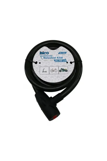 ANAHTARLI AÇ-KAPA KİLİT KAPAKLI MOTOR - BİSİKLET KİLİT ÇELİK TEL SİYAH ŞEFFAF KILIF 20MMX150CM (5637) ANAHTARLI AÇ-KAPA KİLİT KAPAKLI MOTOR - BİSİKLET KİLİT ÇELİK TEL SİYAH ŞEFFAF KILIF 20MMX150CM (5637)