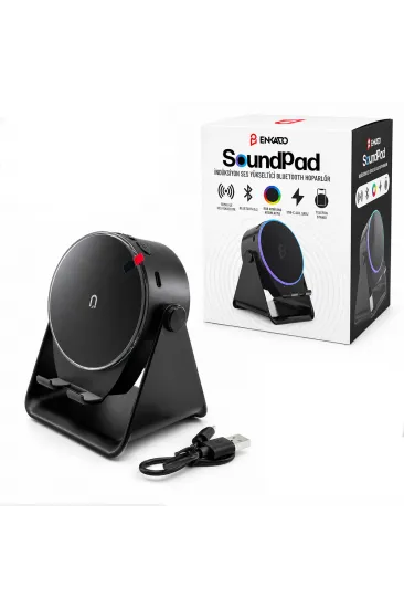 SOUNDPAD 5IN1 - 5W - 2000mAh TEMAS İLE SES YÜKSELTME - TELEFON STAND - USB-C ŞARJ SİYAH İNDİKSİYON SES YÜKSELTİCİ BLUETOOTH HOPARLÖR SPEAKER EKD-S10 (5637) SOUNDPAD 5IN1 - 5W - 2000mAh TEMAS İLE SES YÜKSELTME - TELEFON STAND - USB-C ŞARJ SİYAH İNDİKSİYON SES YÜKSELTİCİ BLUETOOTH HOPARLÖR SPEAKER EKD-S10 (5637)
