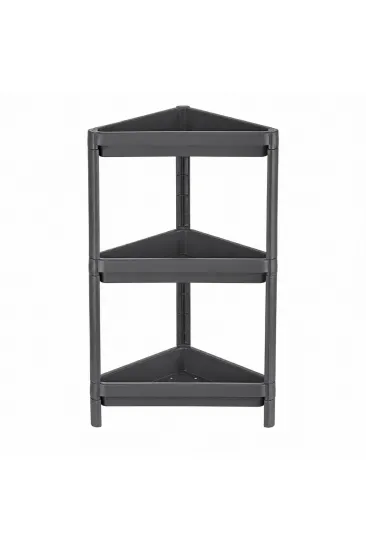 GRİ ÜÇGEN ÇUKUR PRATİK RAF ÜNİTESİ PLASTİK (5637)