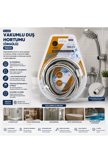 KROM - ÖRGÜLÜ VAKUMLU DUŞ HORTUMU 150CM VAKUMLU AMBALAJ (5637) KROM - ÖRGÜLÜ VAKUMLU DUŞ HORTUMU 150CM VAKUMLU AMBALAJ (5637)