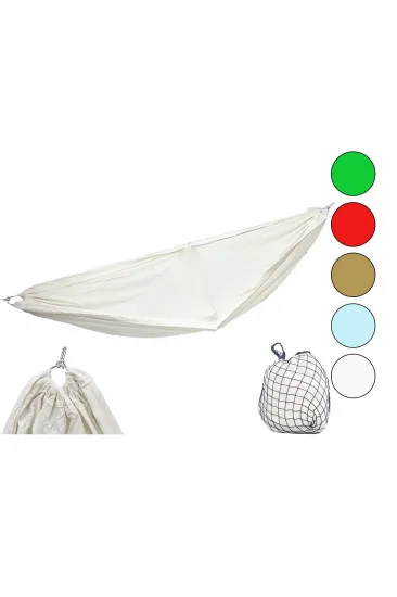 GABARDİN DOKUMA RENKLİ PAMUK KUMAŞ KAMP HAMAK 135X260CM200KG.TAŞIMA6MT İPFİLE ÇANTALI (5637) GABARDİN DOKUMA RENKLİ PAMUK KUMAŞ KAMP HAMAK 135X260CM200KG.TAŞIMA6MT İPFİLE ÇANTALI (5637)