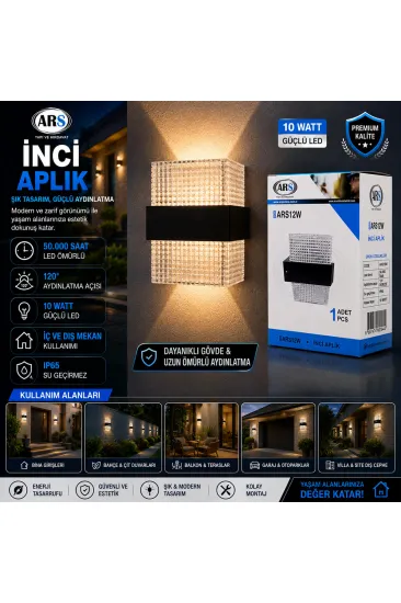 IP66 50.000 SAAT LED ÖMRÜ 10W İNCİ LED APLİK DUVAR LAMBASI ARS-348956 (5637) IP66 50.000 SAAT LED ÖMRÜ 10W İNCİ LED APLİK DUVAR LAMBASI ARS-348956 (5637)