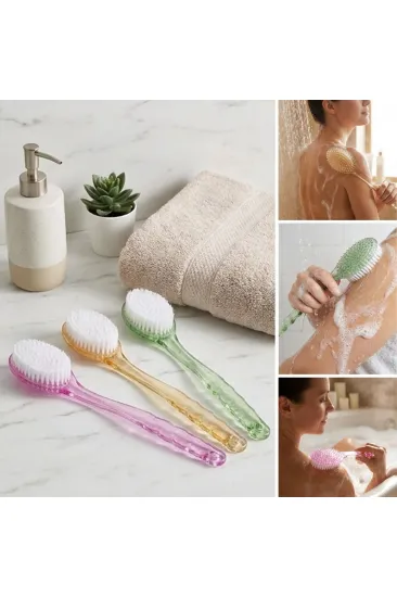 Plastik Saplı Vücut Temizleme Fırçası - Çok Amaçlı Sırt ve Vücut İçin Banyo ve Duş Kese Aparatı (5637) Plastik Saplı Vücut Temizleme Fırçası - Çok Amaçlı Sırt ve Vücut İçin Banyo ve Duş Kese Aparatı (5637)