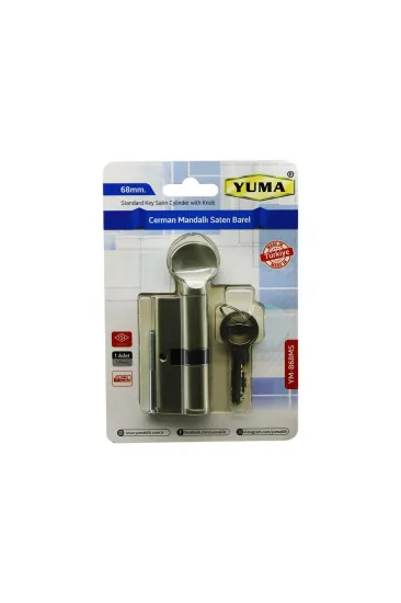 CERMAN MANDALLI SATEN BAREL KİLİT 68MM YM-B68MS (5637) CERMAN MANDALLI SATEN BAREL KİLİT 68MM YM-B68MS (5637)