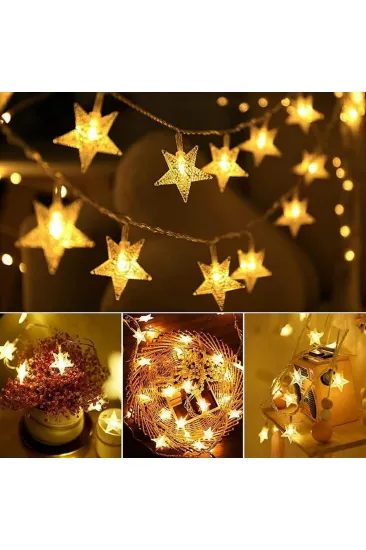 20 Adet Mini Yıldız Led 5 Metre Günışığı Rengi Dekoratif Led (5637) 20 Adet Mini Yıldız Led 5 Metre Günışığı Rengi Dekoratif Led (5637)