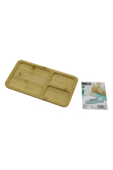 DİKDÖRTGEN 3 BÖLMELİ=2+1 AHŞAP BAMBU SERVİS SUNUM TEPSİ - TAHTASI 24.8 X 13.8 X 1.4CM (5637) DİKDÖRTGEN 3 BÖLMELİ=2+1 AHŞAP BAMBU SERVİS SUNUM TEPSİ - TAHTASI 24.8 X 13.8 X 1.4CM (5637)