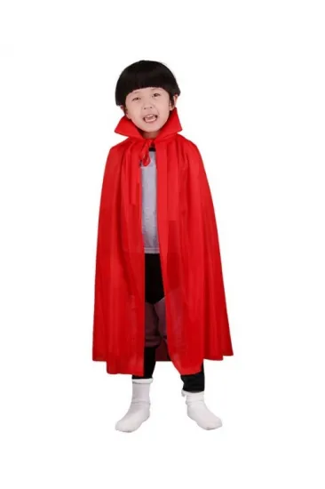 Kırmızı Renk Yakalı Pelerin Çocuk Boy 90 cm (5637) Kırmızı Renk Yakalı Pelerin Çocuk Boy 90 cm (5637)