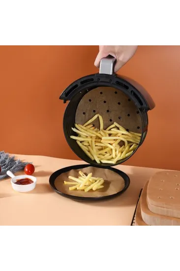 100 Adet Airfryer Pişirme Kağıdı Tek Kullanımlık Hava Fritözü Yuvarlak Delikli Model (5637) 100 Adet Airfryer Pişirme Kağıdı Tek Kullanımlık Hava Fritözü Yuvarlak Delikli Model (5637)
