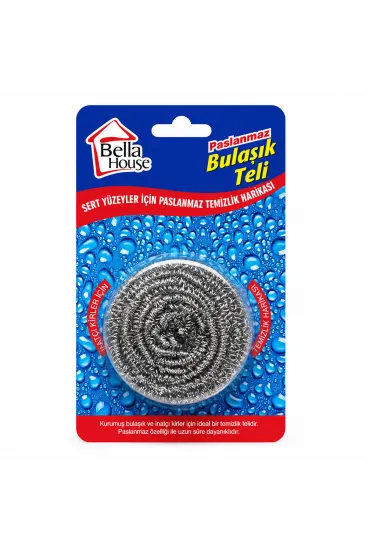 36 ADET VAKUMLU BULAŞIK TELİ TEKLİ PASLANMAZ 15GR (5637)
